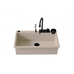 Ένθετος Νεροχύτης Quartz Multi Granite Sanitec 850 Μ79xΠ50cm Sabbia (Μπεζ)